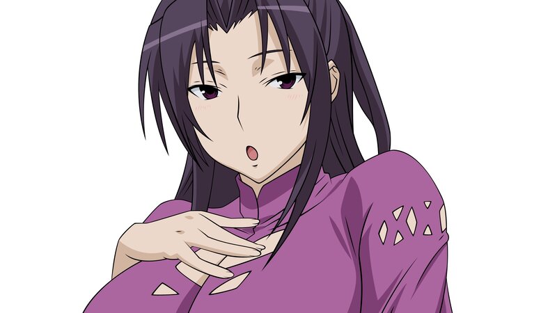 Anime Woman in Purple — Surprised