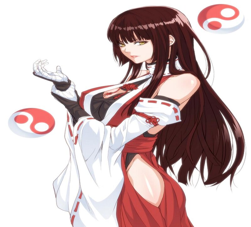 Anime Woman in Red and White