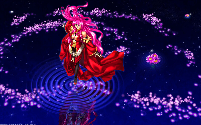Anime Woman in Red Cloak