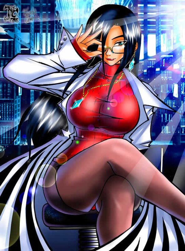 anime woman in red dress