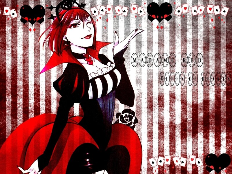 Anime Woman in Red Dress — Dramatic, Manga, Playing Cards