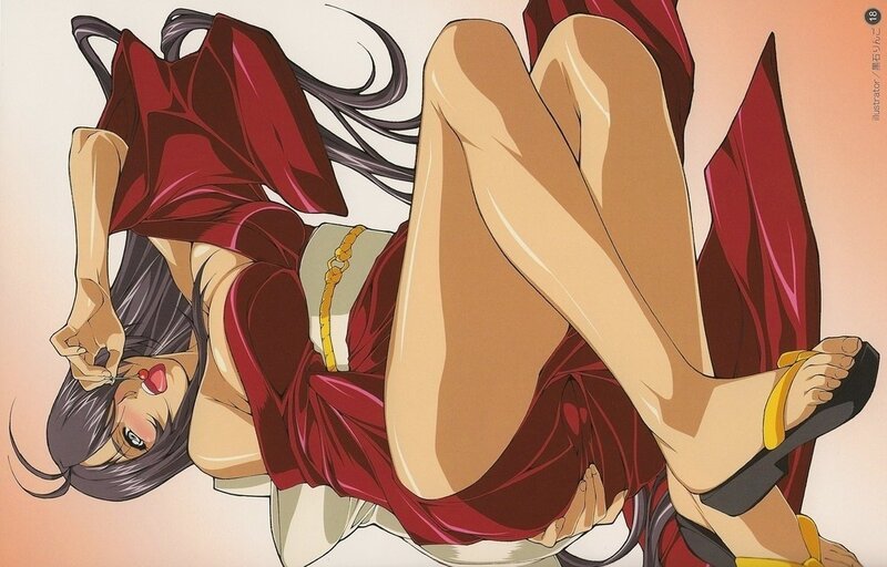 Anime Woman in Red Dress — Dramatic