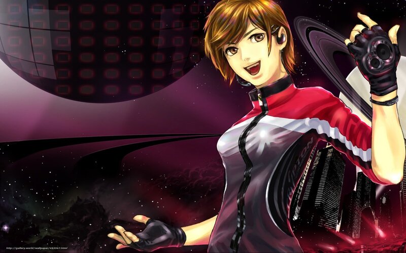 Anime Woman in Red Suit — Dramatic