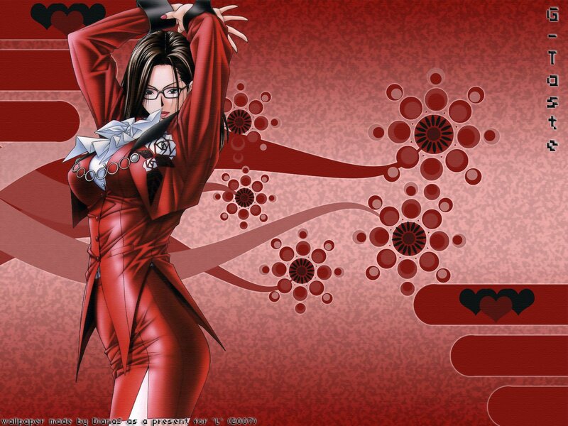 Anime woman in red suit