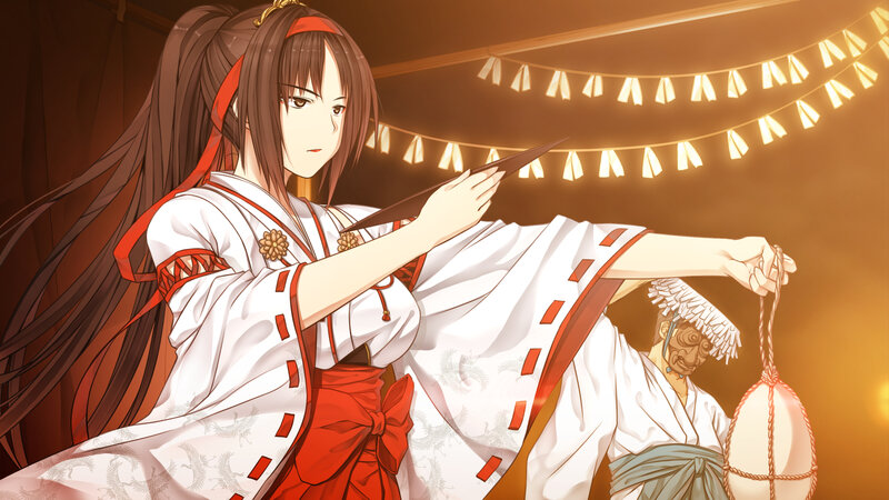 Anime Woman in Shrine Attire