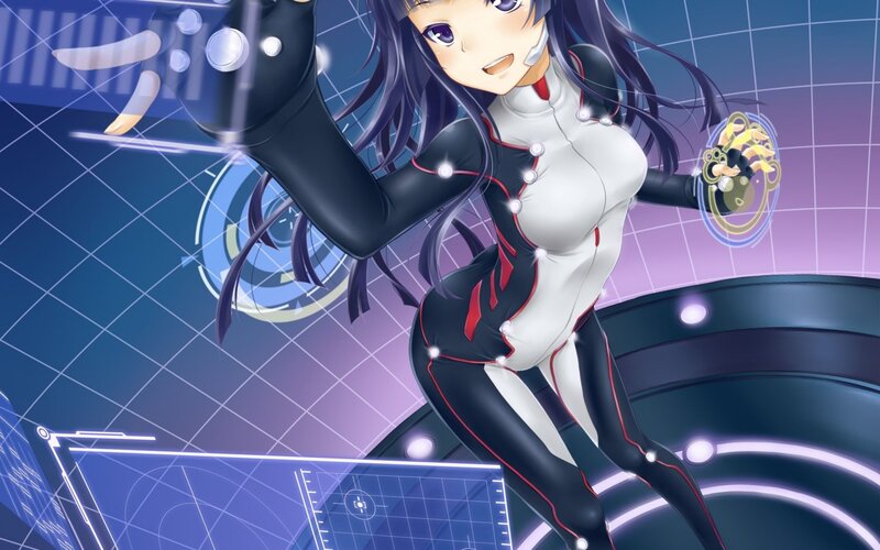 Anime Woman in Suit — Blue