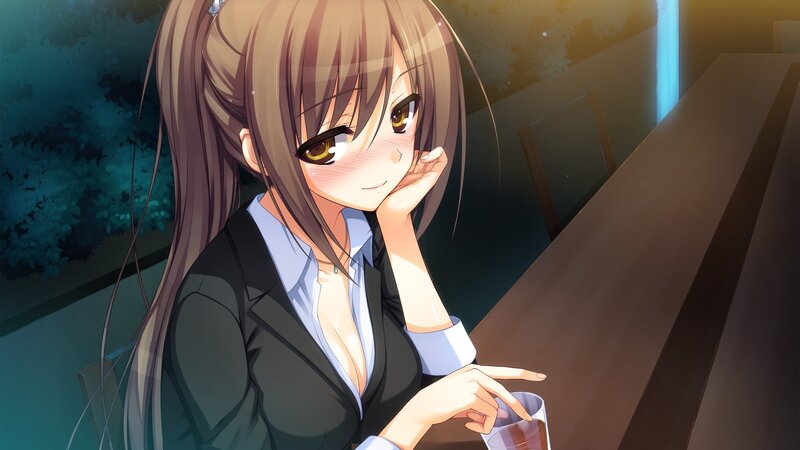 Anime Woman in Suit — Brown
