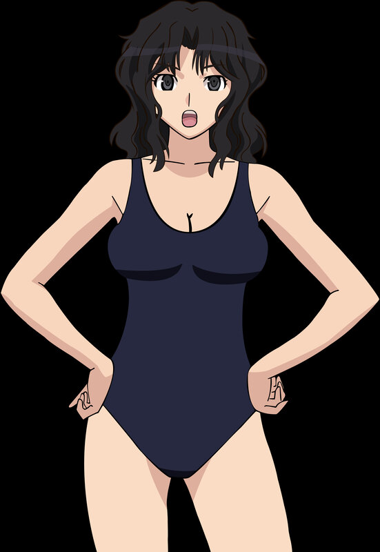 anime woman in swimsuit