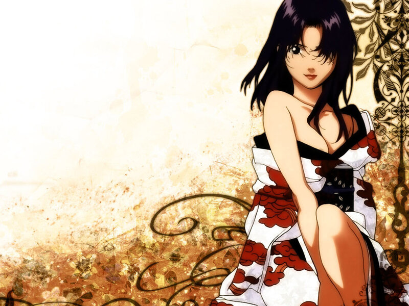 anime woman in traditional dress