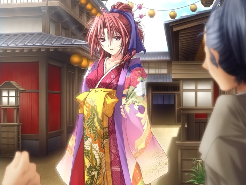 anime woman in traditional dress