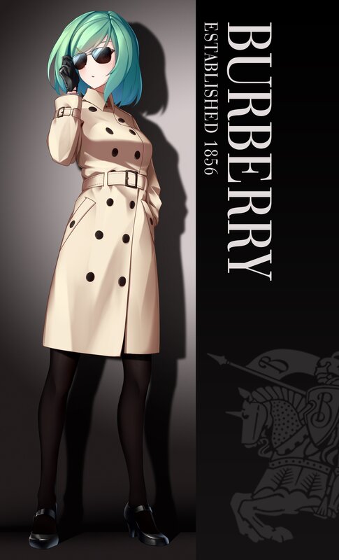Anime Woman in Trench Coat