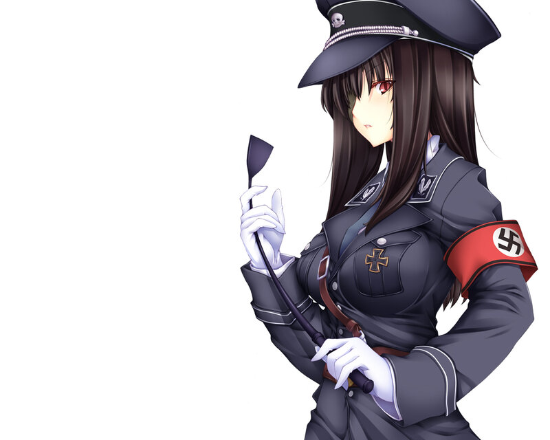 Anime Woman in Uniform — Black