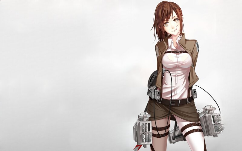 Anime Woman in Uniform — Brown