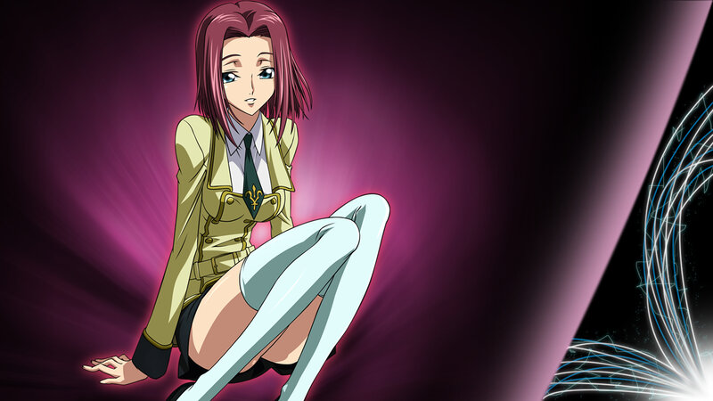Anime Woman in Uniform — Purple, Dramatic, School Uniform
