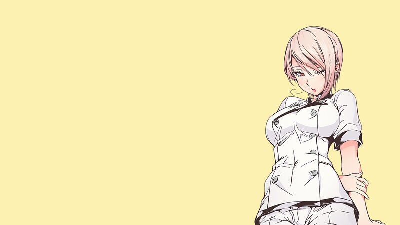 Anime Woman in Uniform — Yellow, Neutral
