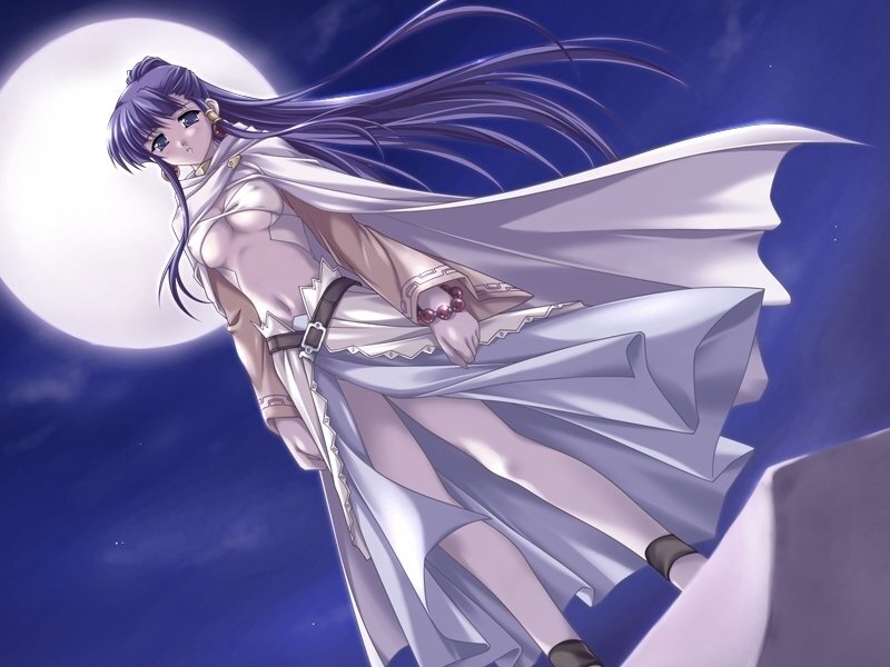Anime Woman in White Cloak