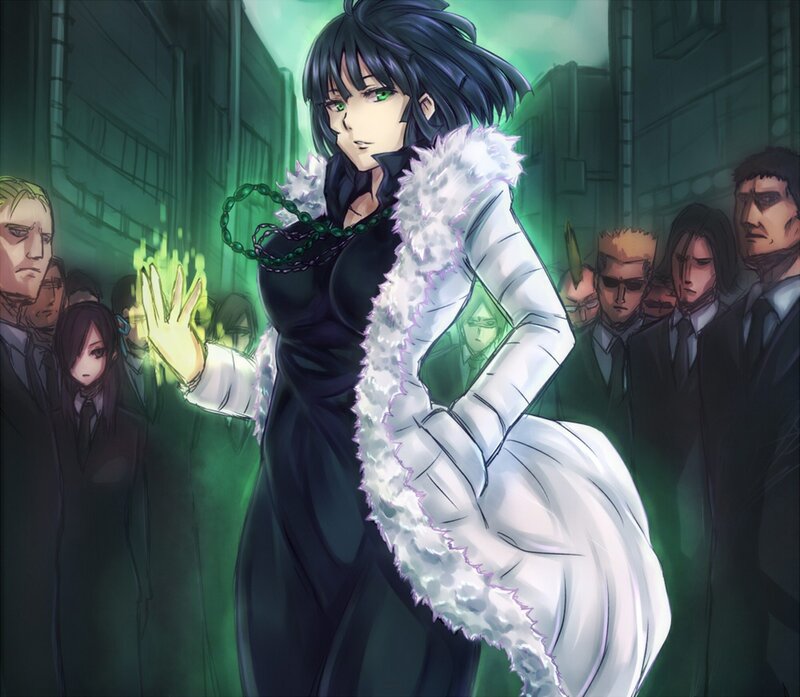 Anime Woman in White Coat — Black