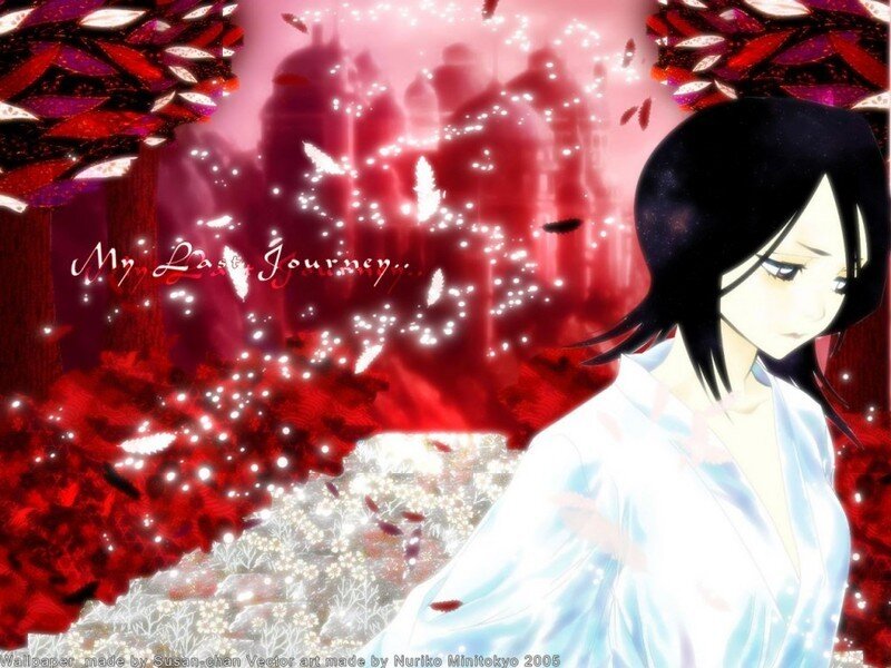 Anime Woman in White Robe — Red