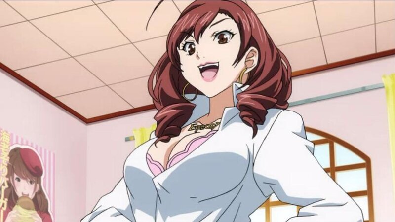 anime woman in white shirt