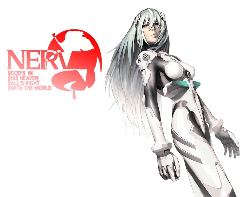 Anime Woman in White Suit — Dramatic, Digital Art