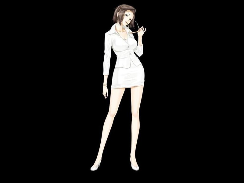 Anime Woman in White Suit — Neutral, Manga