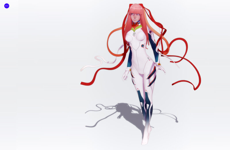 Anime Woman in White Suit — Neutral