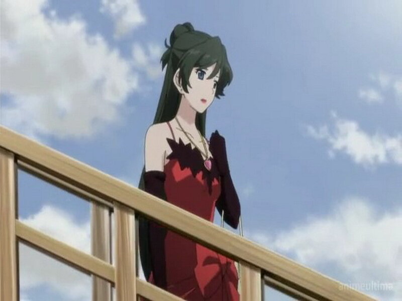 Anime Woman on Balcony — Blue