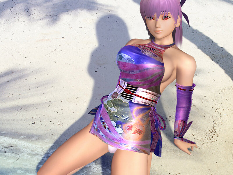 Anime Woman on Beach — Purple, Calm