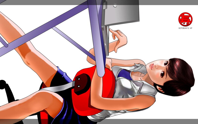 Anime Woman on Exercise Machine