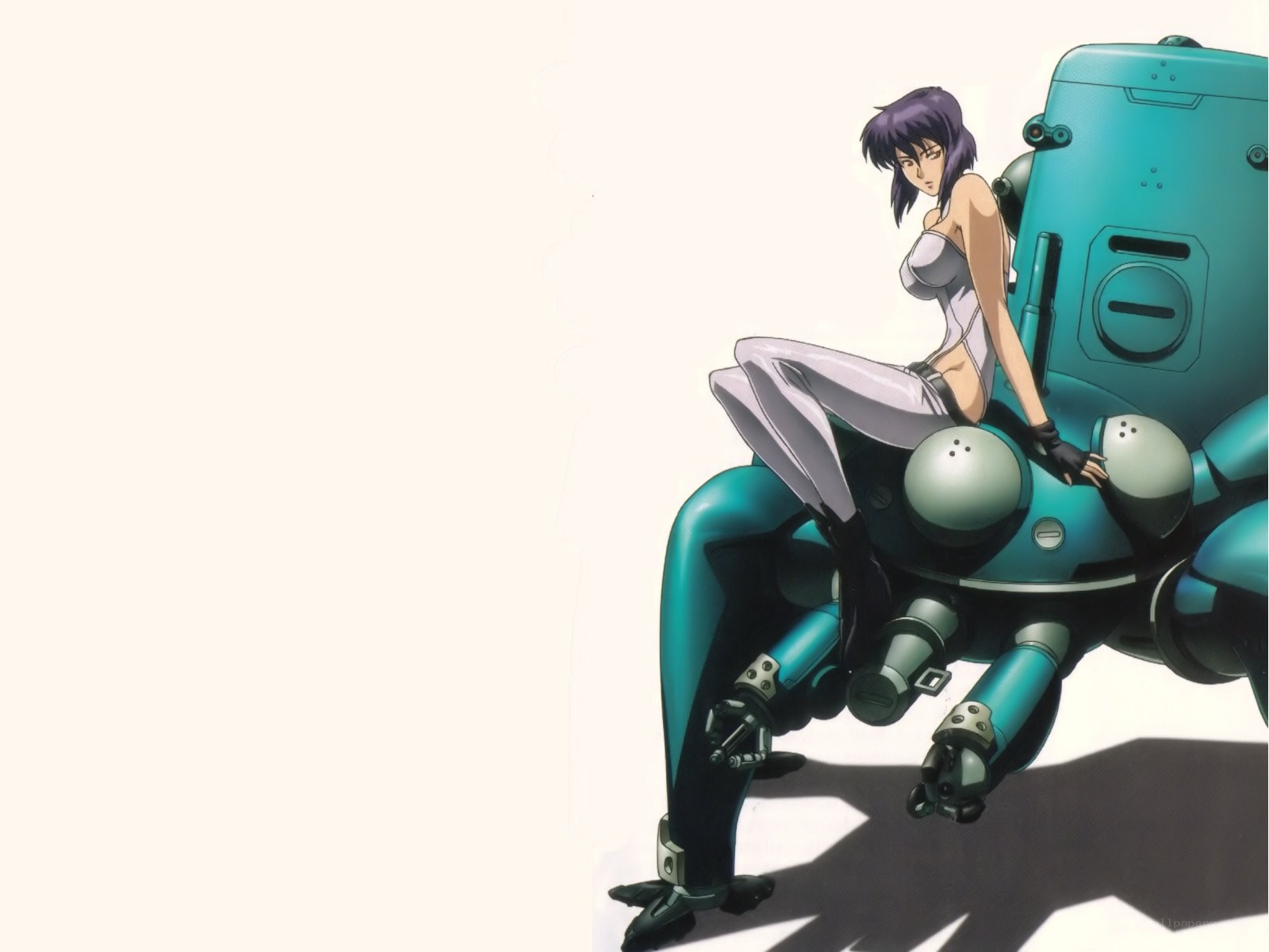 anime woman on robot