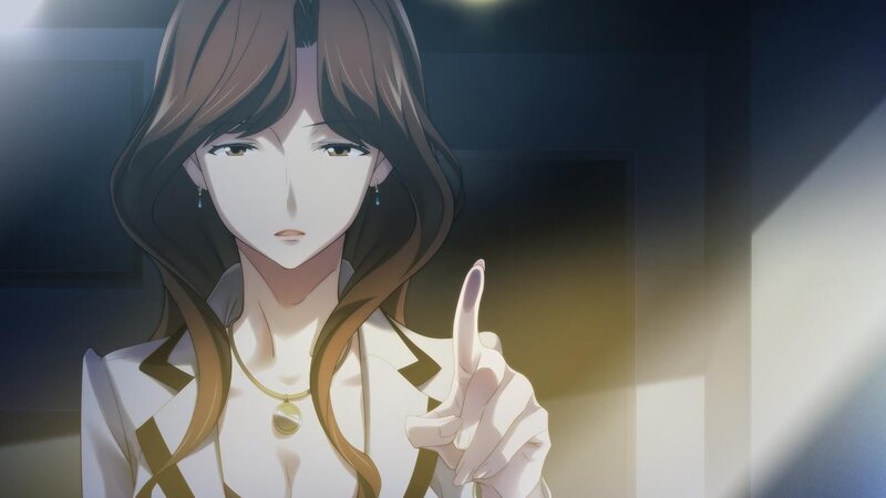 anime woman pointing finger