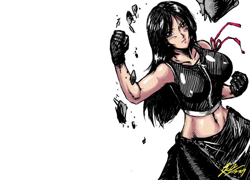 Anime Woman Punching