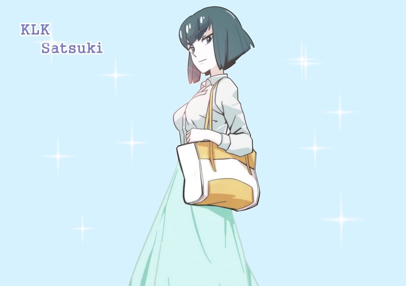 Anime Woman with Bag