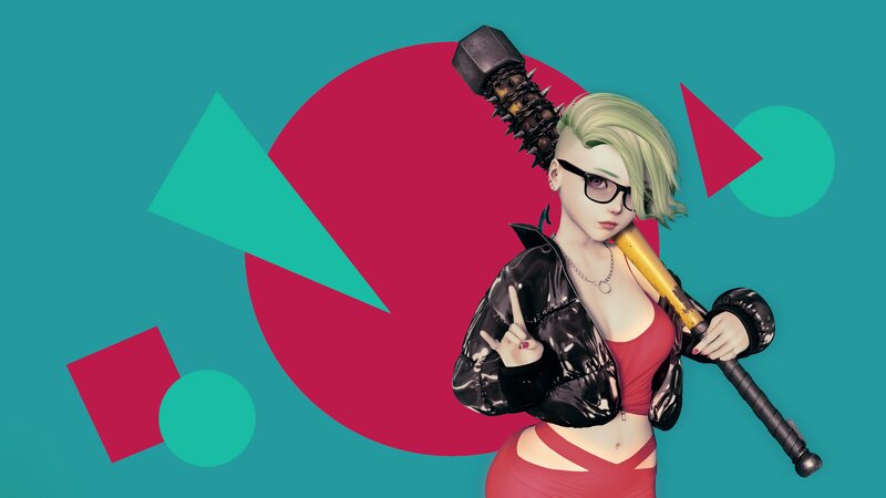 Anime Woman with Bat