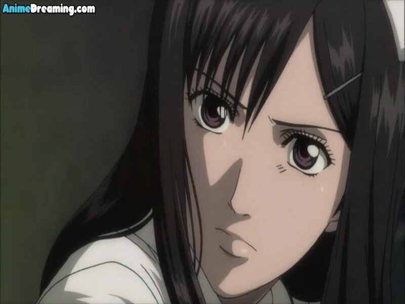 Anime Woman with Black Hair — Dramatic, Tear