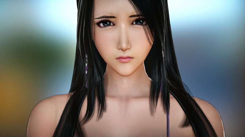 Anime Woman with Black Hair — Neutral, 3d Render