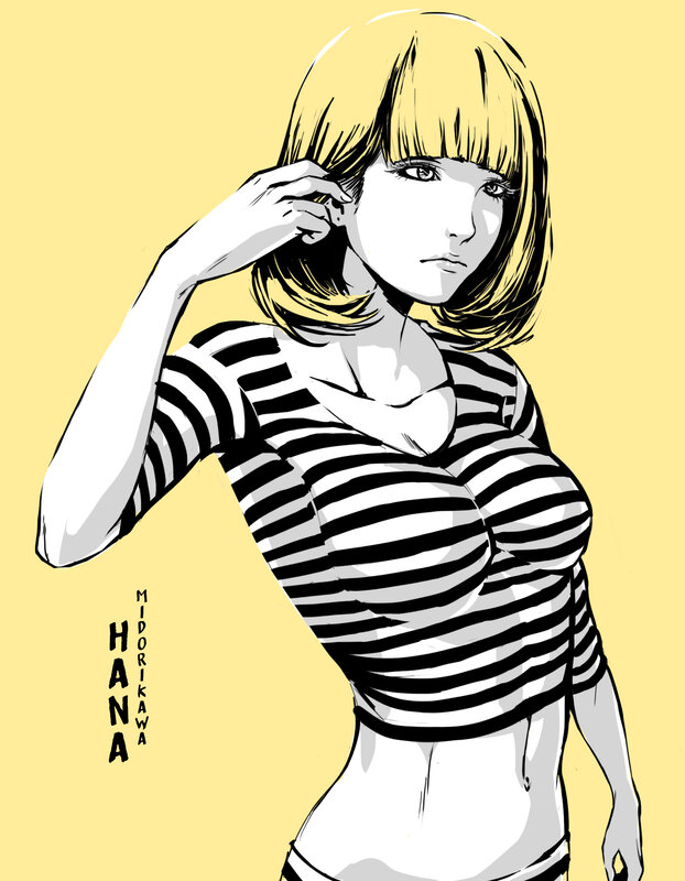 Anime Woman with Blonde Hair — Yellow