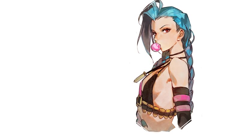 Anime Woman with Blue Hair — Confident, Digital Art