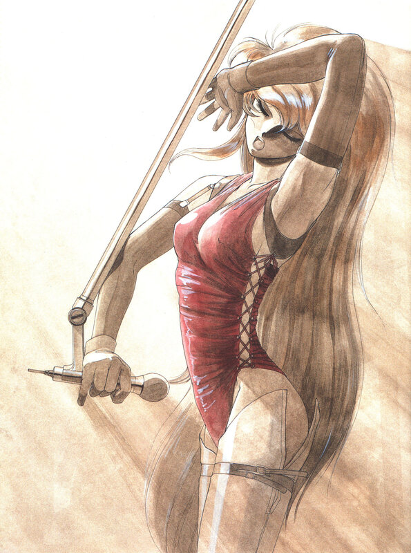 anime woman with bow and arrow