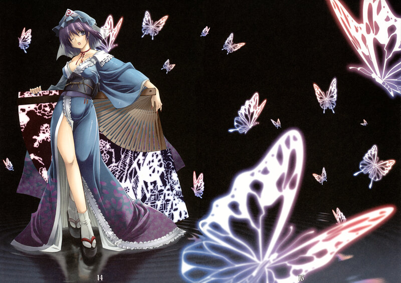 Anime Woman with Butterflies