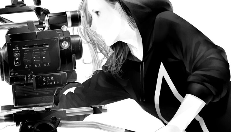 Anime Woman with Camera
