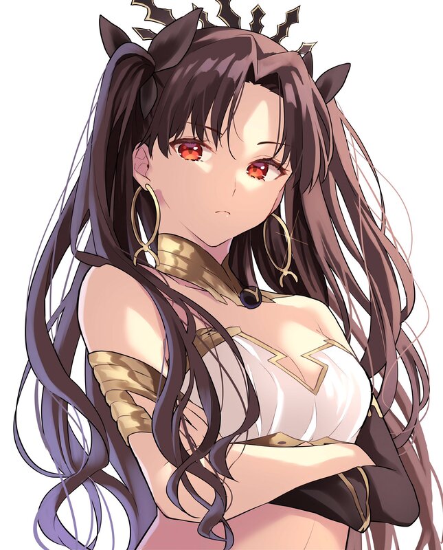 Anime Woman with Cat Ears — Brown, Neutral