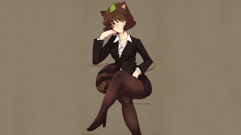 Anime Woman with Cat Ears — Brown
