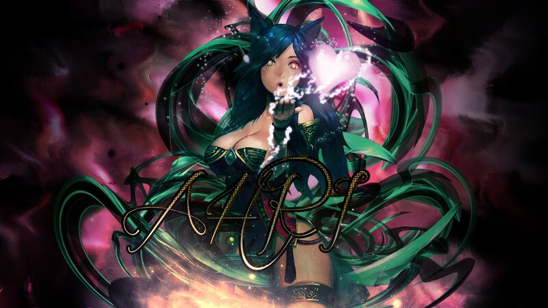 Anime Woman with Cat Ears — Green