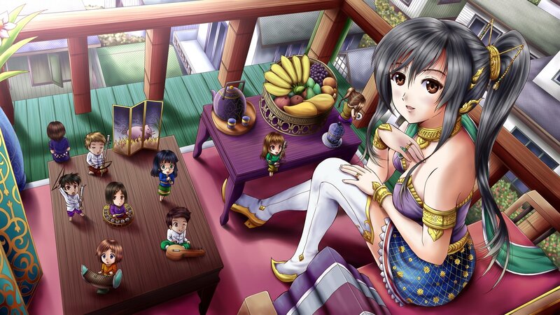 Anime Woman with Children