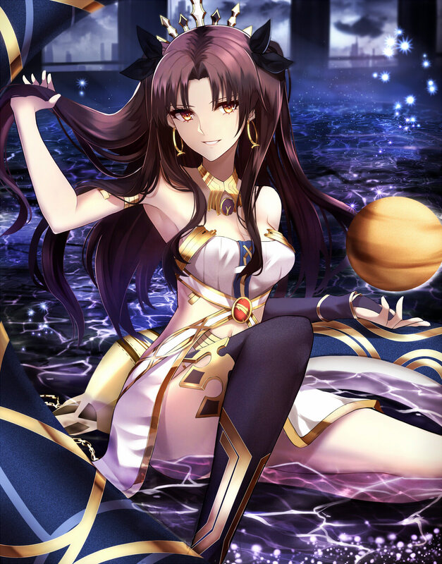Anime Woman with Crown — Purple