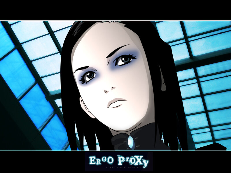 Anime Woman with Dark Hair — Black, Dramatic, Skylight