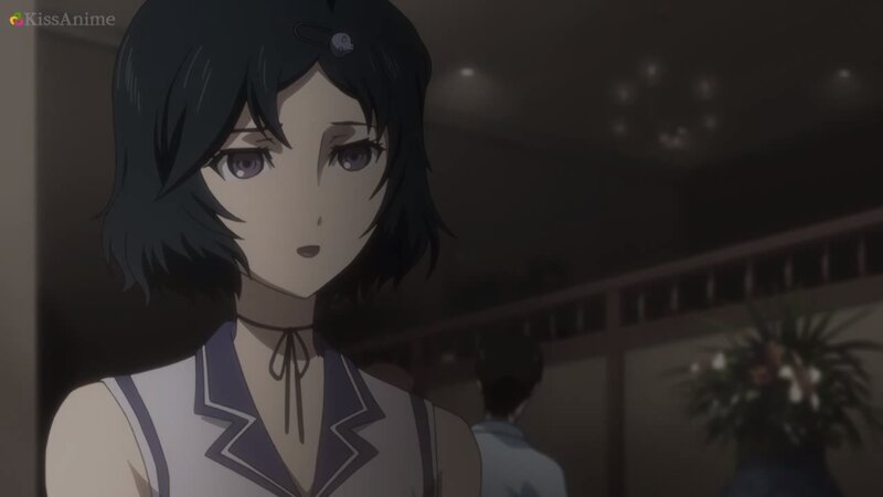 Anime Woman with Dark Hair — Black, Serious, Night
