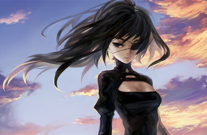 Anime Woman with Eyepatch