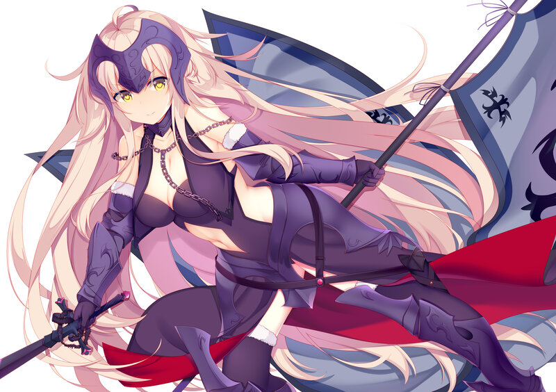 Anime Woman with Flag